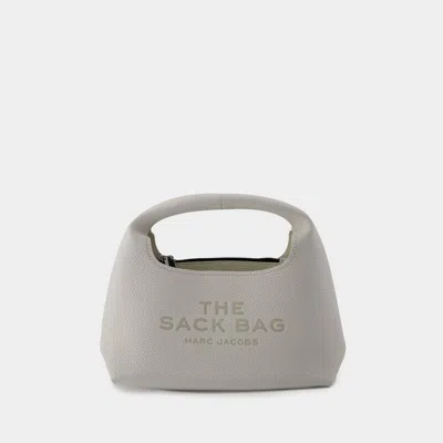 Marc Jacobs The Sack Mini Leather Hobo Bag In Grey
