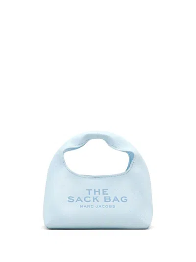 Marc Jacobs The Sack Mini Leather Hobo Bag In Clear Blue
