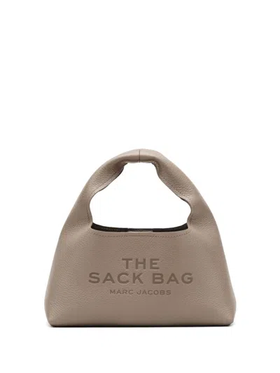 Marc Jacobs The Sack Mini Leather Hobo Bag In Grey