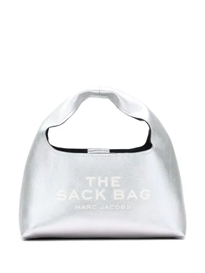Marc Jacobs The Sack Mini Leather Hobo Bag In Silver