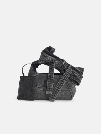 Marc Jacobs 'the Sack Mini' Washed Black Denim Bag