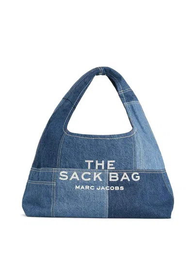 MARC JACOBS THE SACK PATCHWORK BLUE DENIM BAG