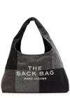 Marc Jacobs Patchwork Cotton Shoulder Bag With Top Handle In Black