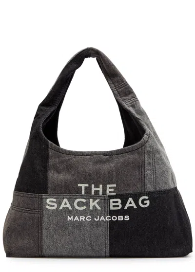 Marc Jacobs The Sack Patchwork Denim Shoulder Bag In Black