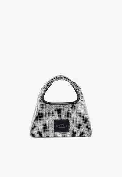 MARC JACOBS THE SACK RHINESTONE EMBELLISHED TOP HANDLE BAG