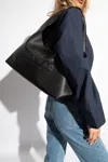 Marc Jacobs The Sack Bag Black Shoulder Bag With Logo Embossed On The Front In Leather Woman In Black
