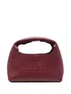 Marc Jacobs The Mini Sack Bag In Cherry Leather In Burgundy