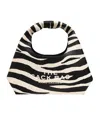 Marc Jacobs The Zebra Printed Sack Shoulder Bag In Black