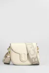 Marc Jacobs The Saddle Bag Shoulder Bag In Beige Leather In White