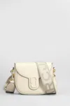 Marc Jacobs The Saddle Bag Shoulder Bag In Beige Leather In White