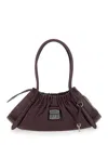 Marc Jacobs Womens Dark Plum Cristina Logo-plaque Leather Satchel Bag In Burgundy