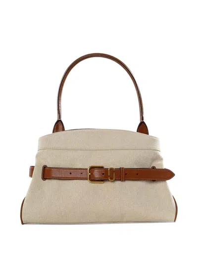 Marc Jacobs The Satchel Dakota Canvas Bag In Nude & Neutrals