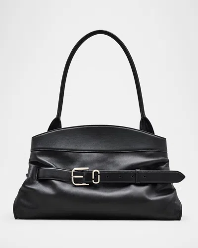 Marc Jacobs The Satchel Leather Shoulder Bag In Black