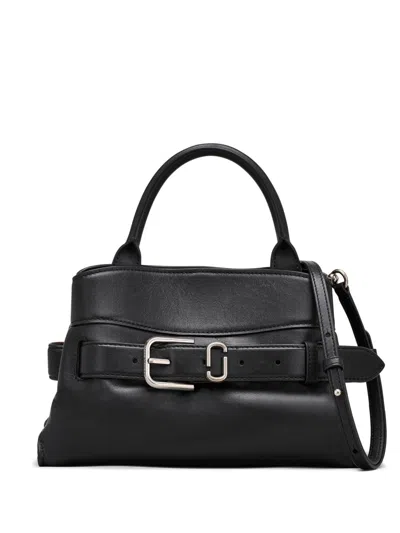 Marc Jacobs The Satchel Dakota Small Black Handbag With Logo Embossed On The Back And Belt Closure In Leather Wo