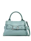Marc Jacobs Small Leather Satchel Handbag Detachable Strap In Blue