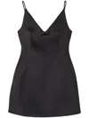 Marc Jacobs 'the Satin Bow Dress' Mini Dress In Black