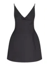 Marc Jacobs 'the Satin Bow Dress' Mini Dress In Black  