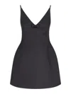 Marc Jacobs 'the Satin Bow Dress' Mini Dress In Black