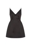 Marc Jacobs 'the Satin Bow Dress' Mini Dress In Black