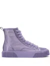 Marc Jacobs The Satin High Top Sneakers In Purple
