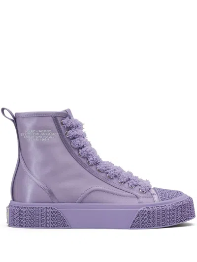 Marc Jacobs The Satin High Top Sneakers In 533 Lilac