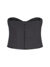 Marc Jacobs Black Satin Rose Corset In Black