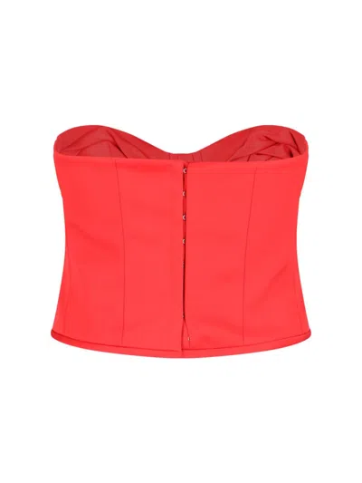 MARC JACOBS THE SATIN ROSE CORSETTE CROP TOP