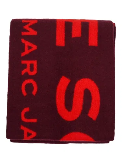Marc Jacobs 'the Scarf' Plum Wool Blend Scarf