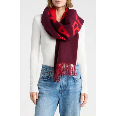 Marc Jacobs The Scarf Wool Blend Scarf In Dark Plum