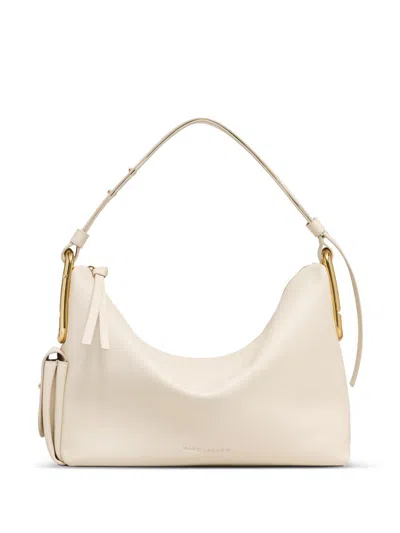 Marc Jacobs The Scene Large Shoulder Bag In White Leather  In Red