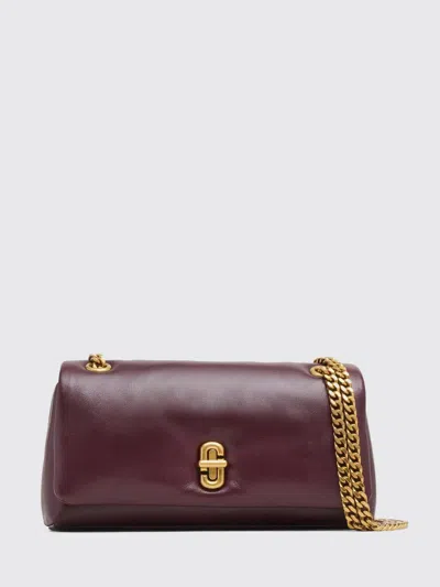 Marc Jacobs The Scene Leather Crossbody Bag With Chain Strap And Turn-lock In Burgundy