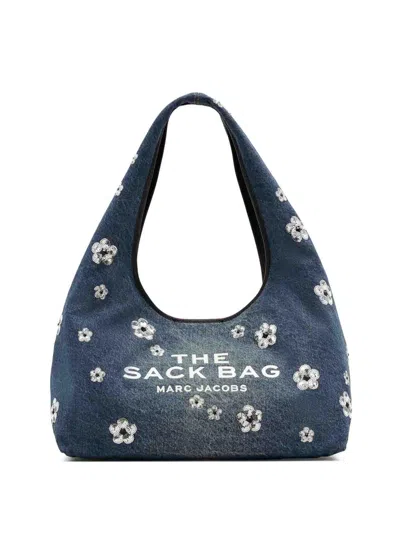 Marc Jacobs The Sequin Daisy Denim Sack Bag In White