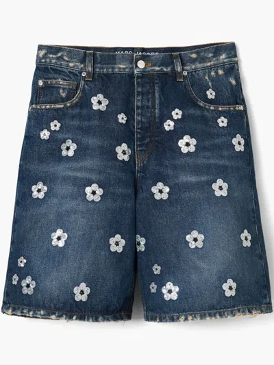 MARC JACOBS THE SEQUIN DAISY WIDE LEG SHORTS