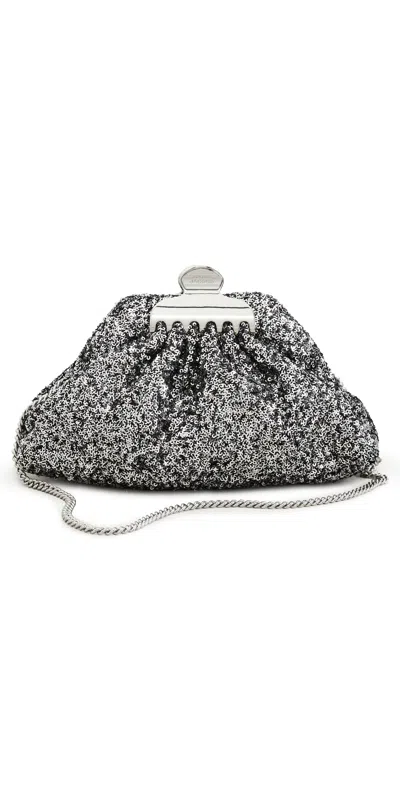 Marc Jacobs The Sequin Glam Small Clutch Silver