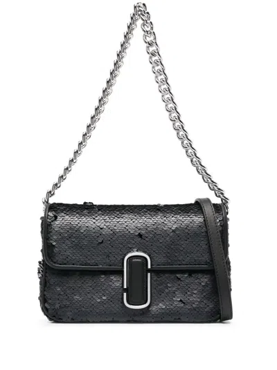 Marc Jacobs The Sequin Chain-link Shoulder Bag In Black