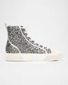 Marc Jacobs The Sequined High-top Sneakers In Silver