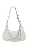 Marc Jacobs Contemporary White Shoulder Bag With Adjustable Chain And Embossed Logo In White
