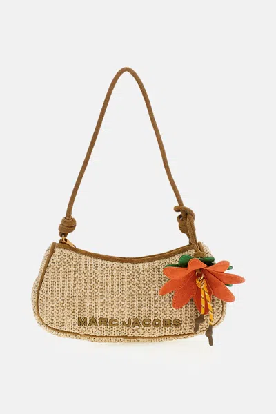 Marc Jacobs The Shoulder Bag In Raffia In Neutral
