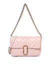 Marc Jacobs Logo Plaque Quilted Shoulder Bag In Nude & Neutrals
