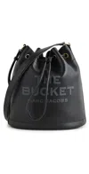 Marc Jacobs The Leather Shoulder Bucket Bag In Black