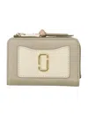 Marc Jacobs Zip Wallet With Card Slots And Logo In Khaki Multi
