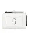 Marc Jacobs White Leather The Utility Top Zip Multi Wallet In White
