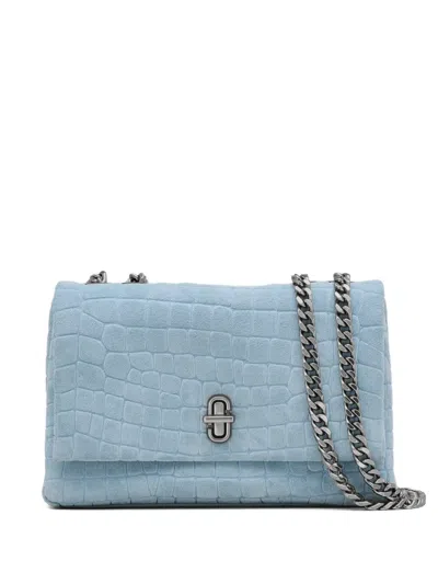Marc Jacobs The Suede Croc Slim Dual Convertible Shoulder Bag In Black