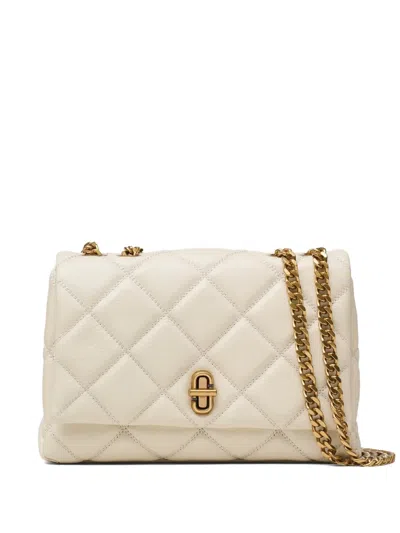 Marc Jacobs The Slim Quilted Dual-chain Leather Shoulder Bag In Neutral
