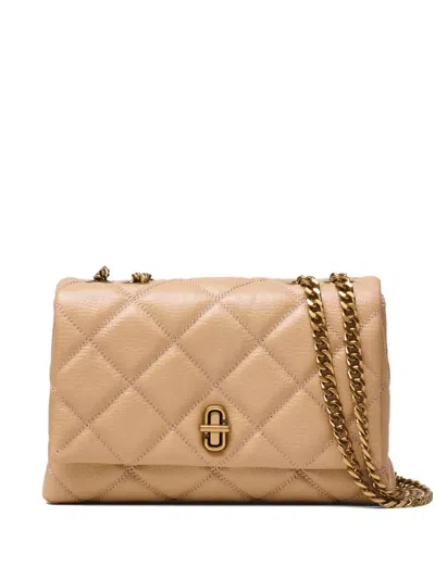 Marc Jacobs The Slim Quilted Dual-chain Leather Shoulder Bag In Neutral
