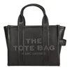 Marc Jacobs Grainy Leather Small Tote With Adjustable Shoulder Strap In Black