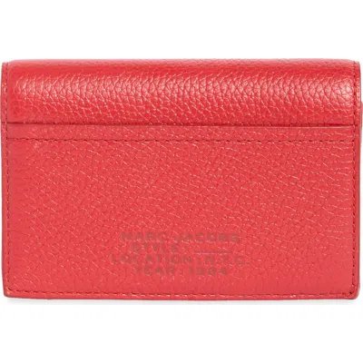 Marc Jacobs The Small Bifold Leather Wallet In True Red