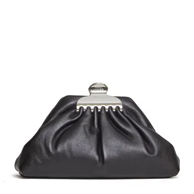 Marc Jacobs Mini Claw Clip Clutch In Black
