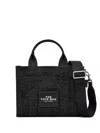 Marc Jacobs The Small Crystal Canvas Tote Bag In Black