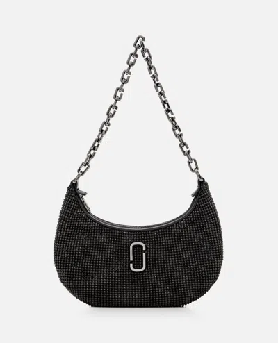 MARC JACOBS THE SMALL CURVE RHINESTONE J SHOULDER BAG